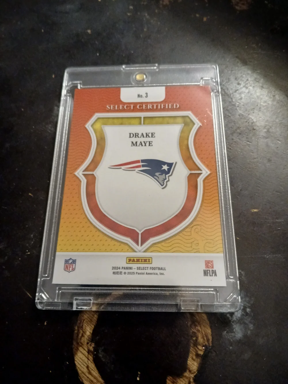 Drake Maye Autographed Rookie Card - Orange/Yellow Shield Design - Picture 2 of 2